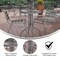 Emma and Oliver 23.75" Round Tempered Glass Metal Table with Smooth Ripple Design Top